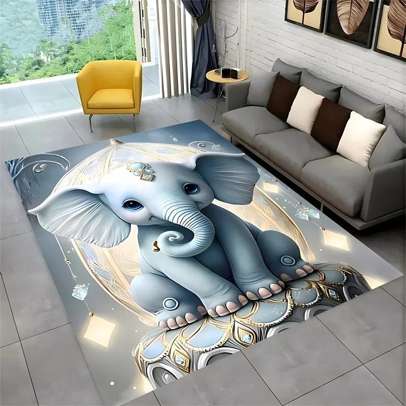 Elephant Pattern Floor Mats Door Decoration Home Living Room Floor Mats