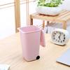 1pcs Mini Trash Can Plastic Waste Bins with Lid Small Scissors Pencil Storage Holder Wheelie Dustbin Storage