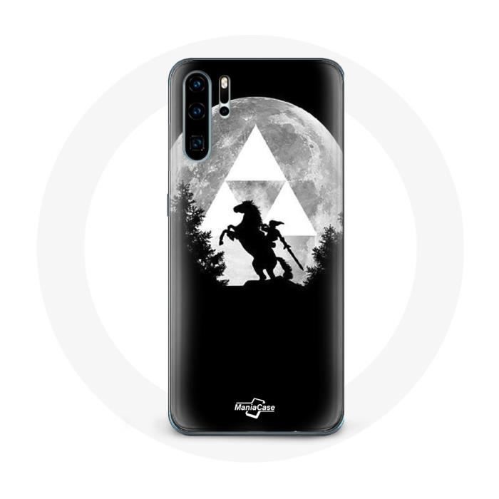 Coque pour Huawei P30 Pro - MANIACASE - Zelda Lune - Souple - Noir - Protection