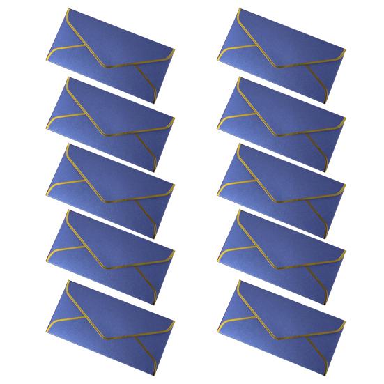 10 шт., конверт с золотой каймой, V-образный клапан, быстрая печать, винтажный роскошный офисный чек, письмо, рассылка, поздравление с днем ​​рождения, выпускной, свадебная вечеринка, приглашение