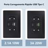 Стандартная для Бразилии настенная розетка 20A PD 3.0 20W Type-C Dual USB быстрая зарядка розетка 118*75 мм огнестойкая панель ПК USB розетка