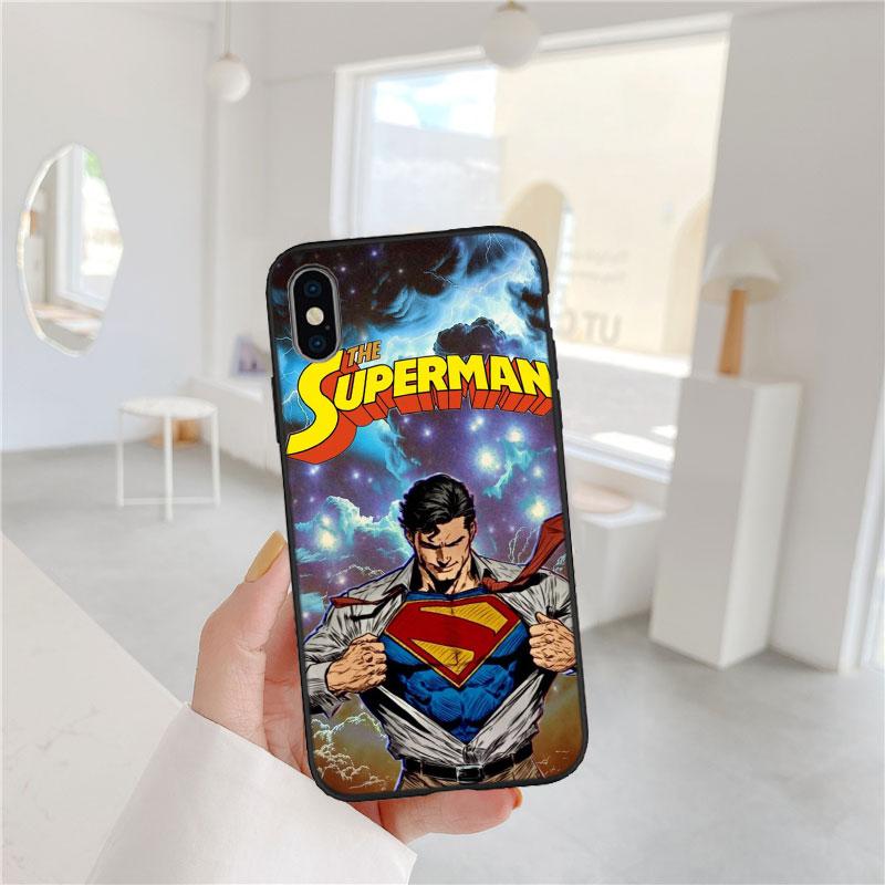 CJ106 Superman Soft Shell Phone Case for Redmi Note 10 11 12 Pro Max 10S 10C 10T 11A 11S 12S 12C