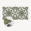 Self-adhesive patterned vinyl decor for the bedroom 100x50 cm floral pattern with leaves