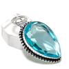 Swiss Blue Topaz Gemstone 925 Sterling Silver Jewelry Pendant 1.85"