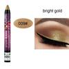 Shadow Eye Makeup 2 In 1 Waterproof Eye Shadow Lipstick Pen Smudge-Free Stick Lip Makeup Glitter Shimmer Long Lasting, 09 with Sharpener, 1 Piece