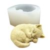 Silicone Cat Mold Cute Cat Soap Mold for Candles Mousse Cake Mold 3D Cartoon Cat Epoxy Mold DIY