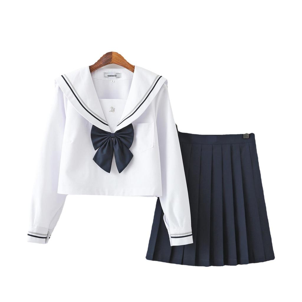 Kishi Original Japanese Sailor Uniform: Long Skirt Middle School Set for Women