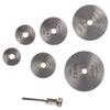 7Pcs Cutting Discs Mandrel Hss Rotary Circular Saw Blades Tool Cutoff Set