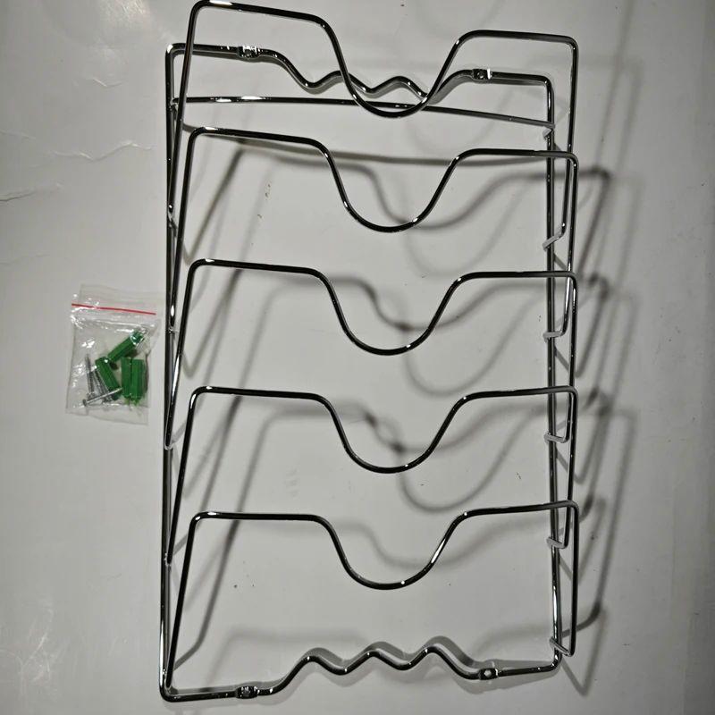 1 шт. Кухонные принадлежности из нержавеющей стали, полка для кастрюль, кухонный органайзер, подставка для крышки кастрюли, подставка для посуды