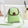 Stylish Macaron Color Mini Square Bag Chic Contrast Design Versatile Pu Shoulder Bag
