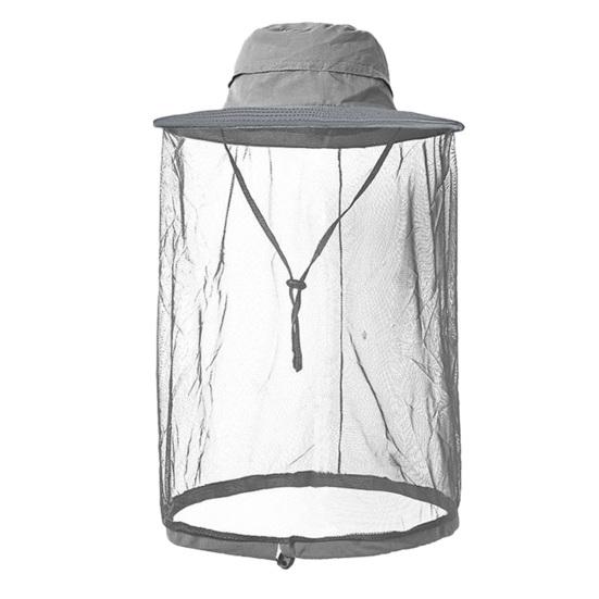 Шляпа с москитной сеткой для мужчин и женщин с широкими полями, защита от солнца, панама с вуалью, защита от насекомых для рыбалки, пешего туризма