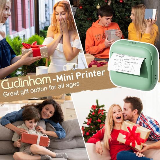 Мини Термопринтер Портативный Безчернильный Создатель Наклеек Компактный Карманный Принтер для Заметок