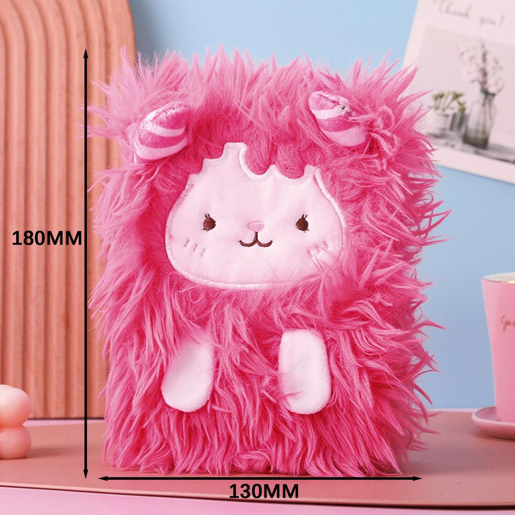 Плюшевый блокнот-дневник, милый мультяшный пушистый блокнот, 112 страниц, дневник, ежедневник, ручной счет, блокнот кавайный студент