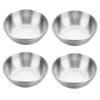 4 шт. Блюдца для соуса из нержавеющей стали, миски для макания, тарелки для закусок, кухонные принадлежности для дома, 8,2x8,2x2,8 см