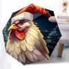 1 шт. Рождественский складной зонт «Курица», прочный и долговечный, с 8 ребрами, удобен для использования на открытом воздухе.