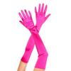 452 Перчатки Простые атласные длинные перчатки до локтя одна [Music Legs] (ярко-розовый, размер)