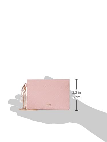 Jill Stuart Slim Pass Case (with Original Charm) in Pink, Cowhide Leather