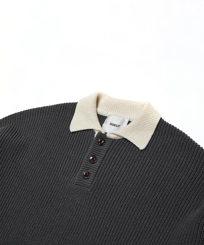SOUNDSLIFE Heavy Cotton Rugby Knit Charcoal