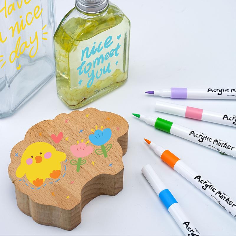 Dakepinchuang 60-цветный водостойкий акриловый граффити-маркер для студентов - мягкий наконечник