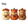 Handmade Wooden Holiday Gifts 3PCS Rustic Autumn Harvest Ornaments, Animal Designs Retro Table Decor Distressed Farmhouse Crafts, Decorative Figurines