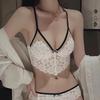 Французский ультратонкий кружевной комплект бюстгальтер и трусики для большого бюста: Против провисания, С поддержкой, Сексуальный дизайн на бретельках