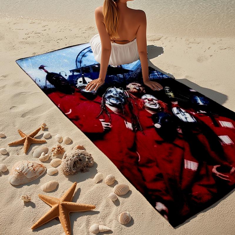 Rock music Slipk-not Beach Towel, Super Soft Microfiber, Gift for Her/Him, Birthday, for Pool, Beach, Travel, Home Decor Fan gifts