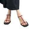 Fashion Women's Shoes 2024 New Ankle Strap Women's Sandals Summer Pinch Toe Buckle Solid Flat Casual Beach Sandals Zapatos De Mujer