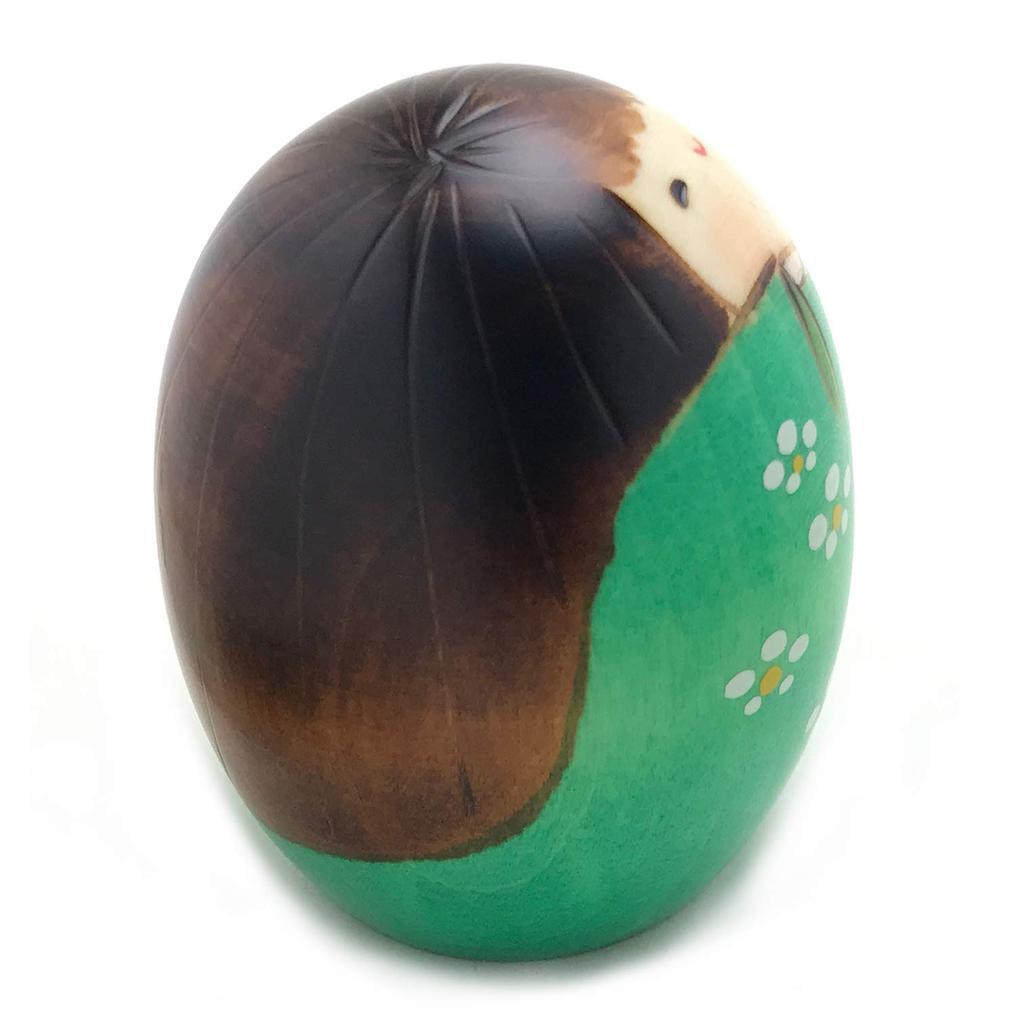 Усабуро Кокэси Сделано в Счастье 7см Кукла, Япония, (Маленький, Зеленый, Высокий)