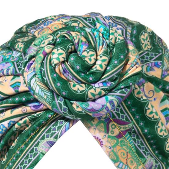 Моющийся головной убор, популярный ретро-принт, богемная женская шапка-тюрбан с африканским узлом, повязка на голову