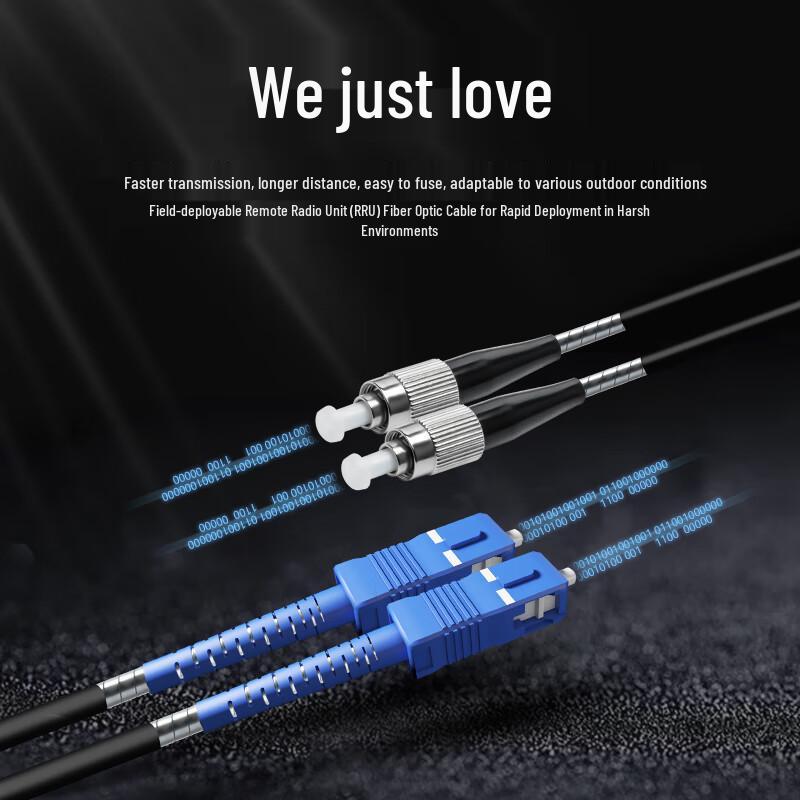 BOYANG Outdoor Single-Mode Duplex Fiber Optic Patch Cable