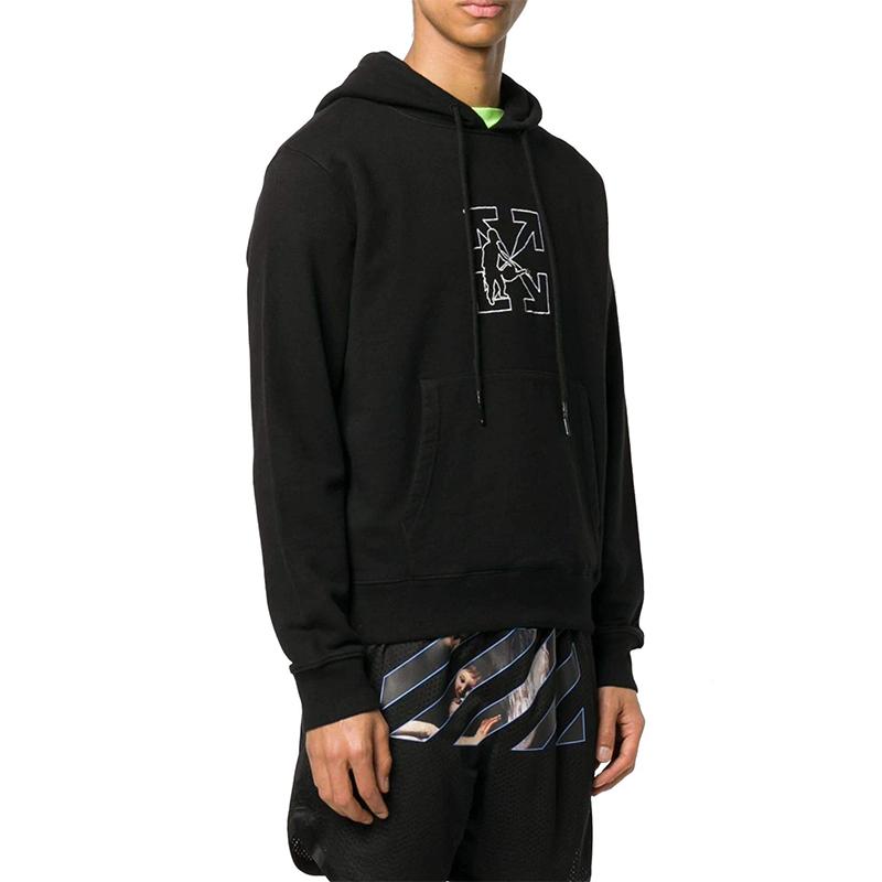 OFF WHITE Узкая рабочая толстовка с капюшоном Толстовка OMBB034E20FLE0031001