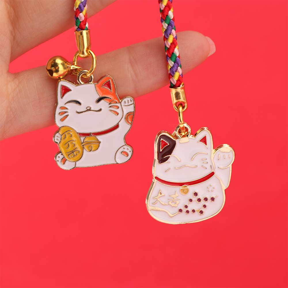 Polyester Lucky Cat Phone Strap Lucky Cat Fortune Cat Phone Chain Creative Gift