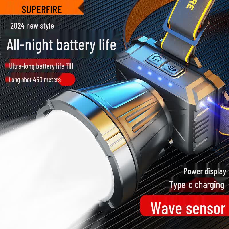 SupFire Светодиодный аккумуляторный налобный фонарь