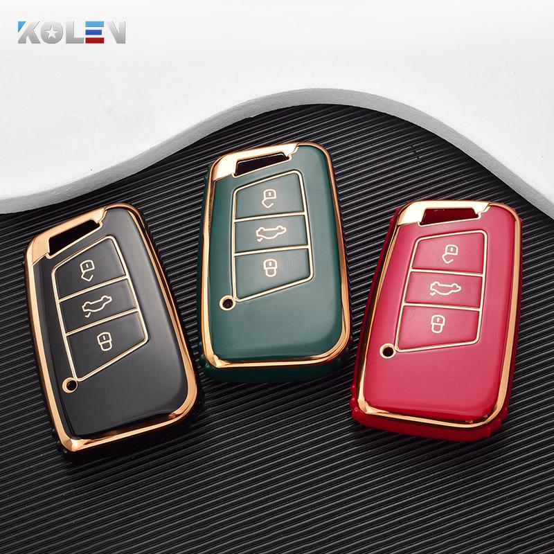 Модный чехол для дистанционного ключа из ТПУ для VW Volkswagen Passat B8 Tiguan Magotan Golf для Skoda Kodiaq Superb A7 без ключа