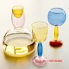 Creative Colored Goblet Wine Glass Nordic Decor Sweet Contrast Color Glasseware Barware Luxury Burgundy Bordeaux Cup Decanter