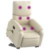 VidaXL Fauteuil inclinable de massage électrique crème similicuir 3204908