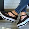 Hot Sale Hollow Out Women Sandals Buckle Strap Flock Summer Shoes Chaussures Femme Flat Platform Sandalias Shoes Fashion