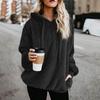 Winter Solid Thick Warm Long Color Women Hoodies Sleeve Zipper Hooded Sweatshirt