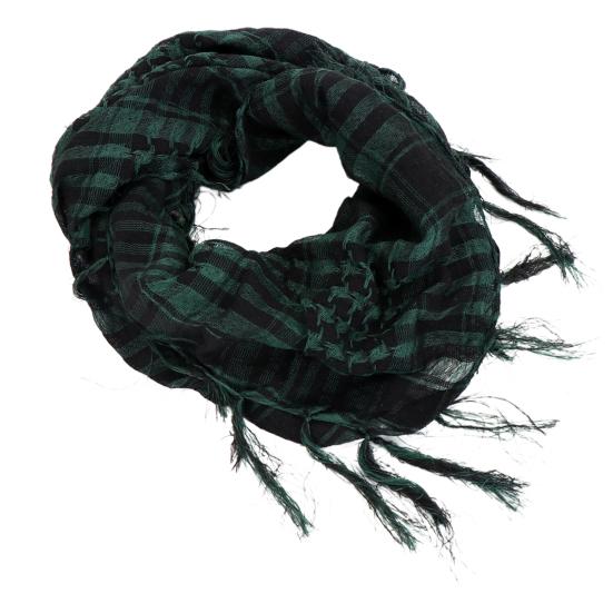 Unisex Scarf Cotton Shawl with Tassels Plaid Pattern Keffiyeh Scarf for Winter Work Street Wear