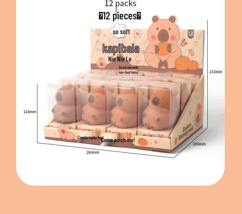 Игрушка-антистресс Капибара - Большая форма глупой морской свинки, плюш из ТПР для детей