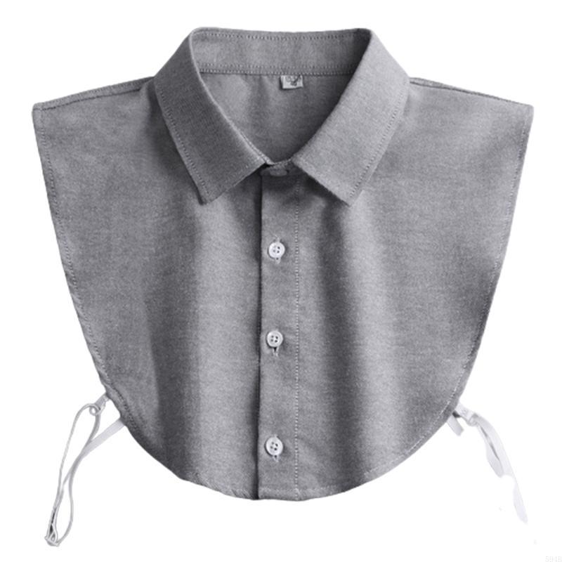Button Closure Detachable Collar Half Shirt Collar for Girls Sewing Supplies