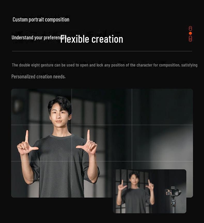 Мобильный подвес Haohan M7: Отслеживание с помощью ИИ, 3-осевая стабилизация, вращение на 360°, ручная селфи-палка