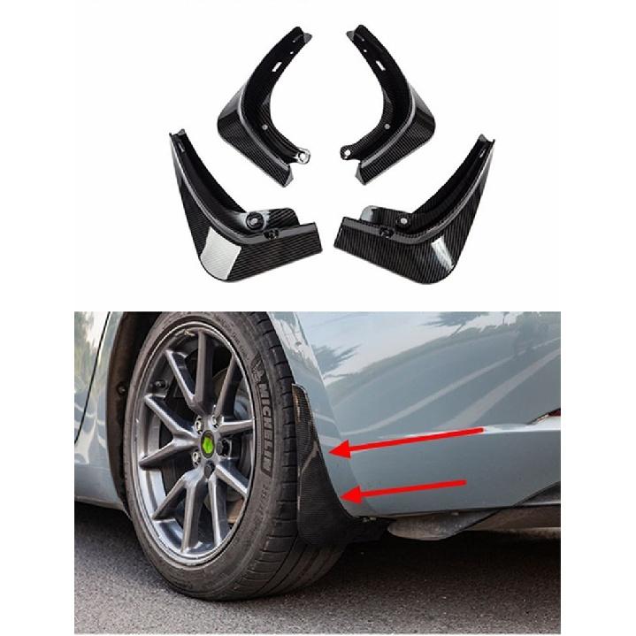 Модель Y из углеродного волокна ABS, автомобильные брызговики для Tesla Model Y 2022, аксессуары, брызговики, крыло, переднее заднее колесо