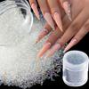1 Bottle Nail Caviar Beads Shining Colored Non-porous Mini Glass Bead DIY Nail Art Accessories Micro