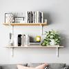 Кронштейны для полок L-образные плавающие настенные полки черно-белые из нержавеющей стали с отверстием подставка кронштейн поддержка фурнитура Главная