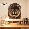 3D Owl Wall Decals Tree Hollow Sticker, Realistic Forest Animal Decal, Waterproof PVC Outdoor Weatherproof Murals Art Decor, Peel And Stick for Living