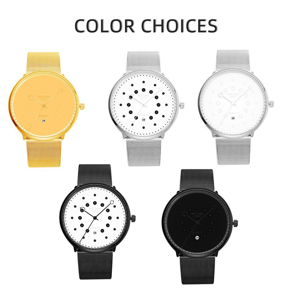 Grand Garden Watch Men's Watch Quartz Men's Watch Simple Two Color Men's Watch Large Dial Watch Stainless Steel Watch