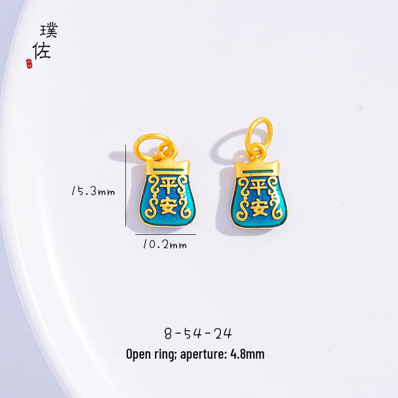 Подвеска в виде золотого песчаного дракона и феникса с кошачьим когтем для женщин