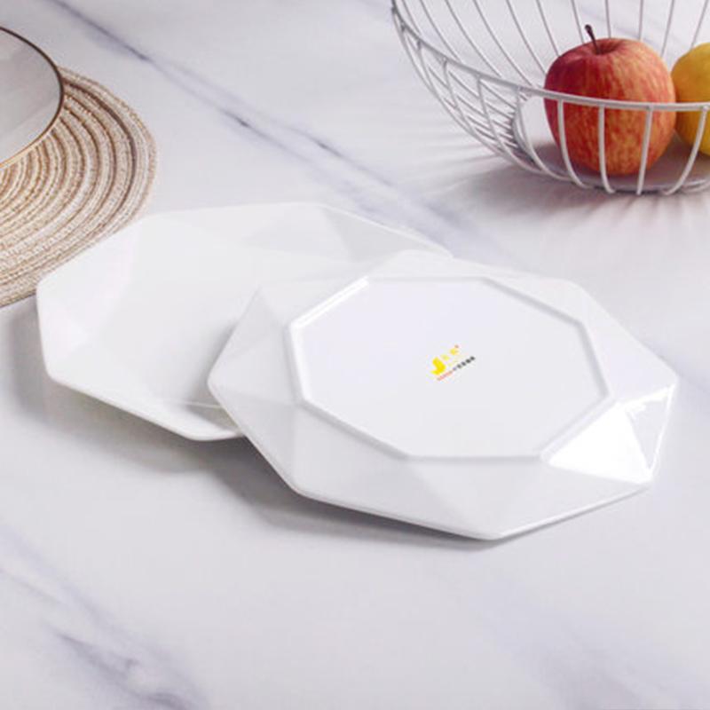 Пномпень Креативная восьмиугольная плоская тарелка для стейка Легкая роскошная фарфоровая посуда Западная обеденная тарелка Бытовая обеденная тарелка