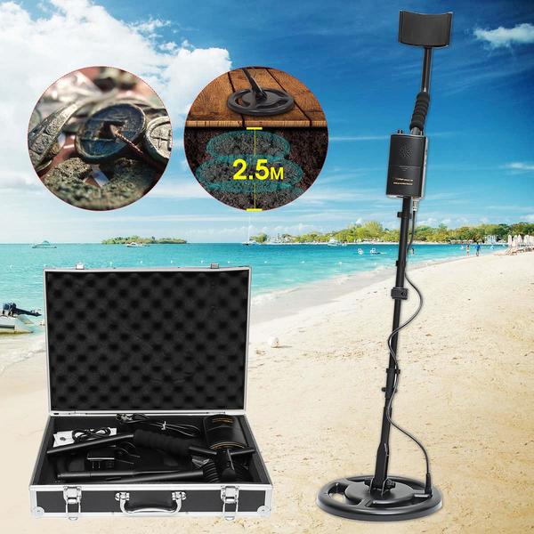 Серебряный и золотой подземный металлоискатель, охотник за сокровищами, глубина 2,5 м, профессиональный AS944